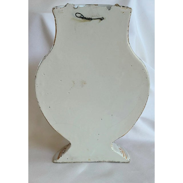 18th Century Porcelain Wall Fountain/Lavabo With Aged Brass Spigot For Sale - Image 4 of 9