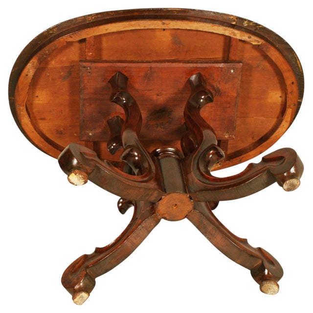 1930s Italian Oval Gueridon Table in Walnut by Paolo Buffa, 1930s For Sale - Image 5 of 7