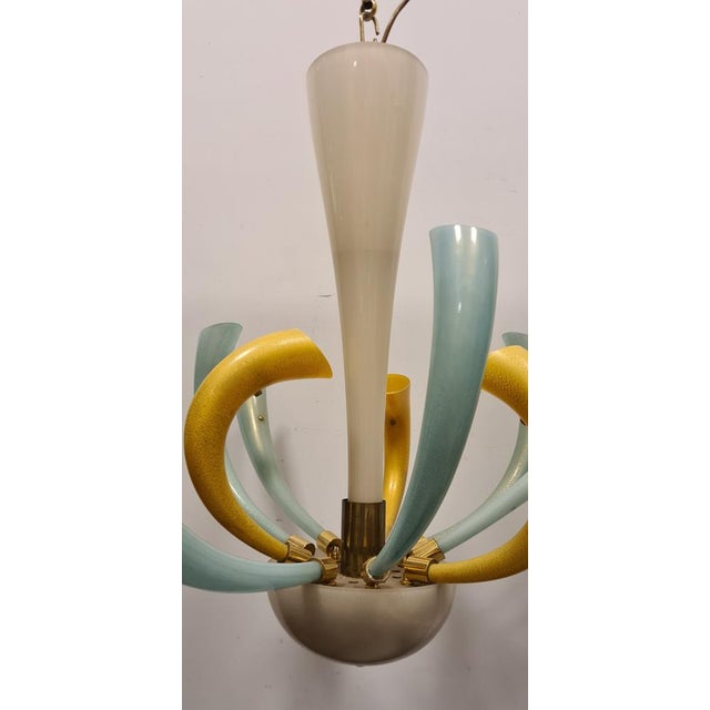 Glass Fuochi d'Artificio Chandelier by Barovier & Toso, 1970s For Sale - Image 7 of 18