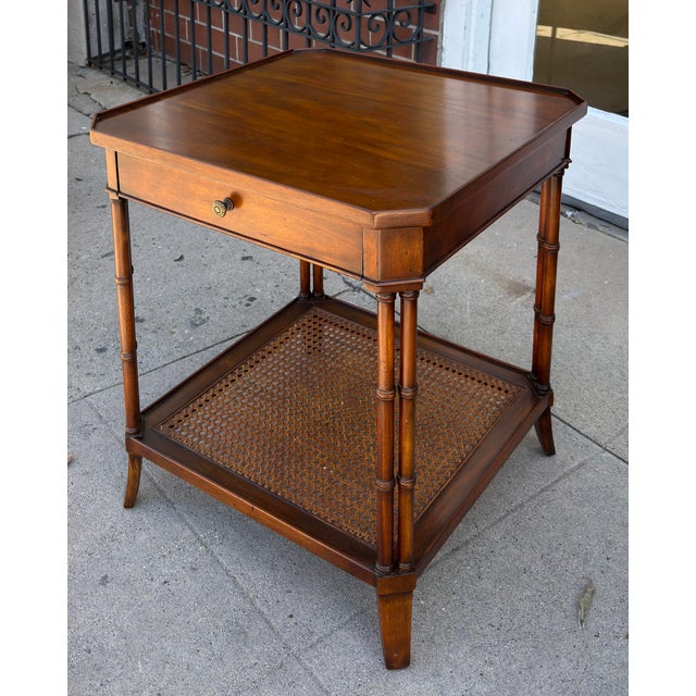 Regency Style English Two Tier Side Table by Sarreid For Sale In Los Angeles - Image 6 of 8