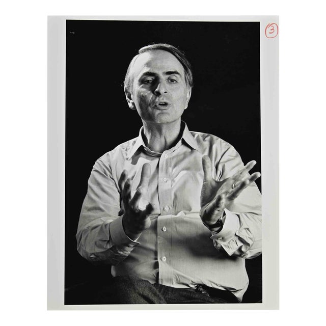 Randy O'Rundke, Carl Sagan, Vintage Photograph, 1991 For Sale