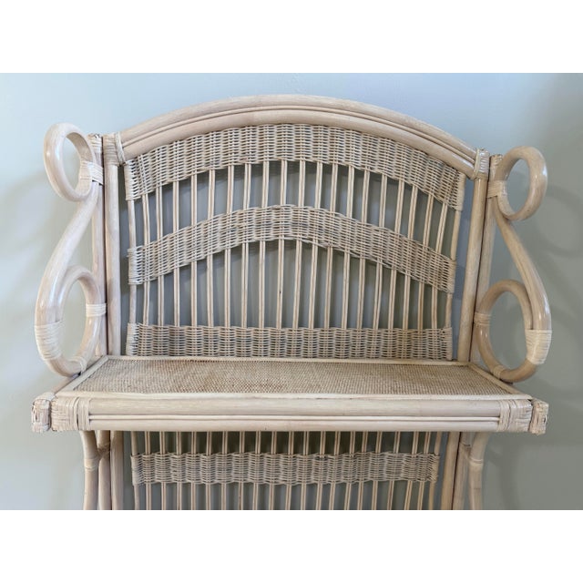 McGuire Vintage Palm Beach Rattan & Wicker Étagère For Sale - Image 4 of 12