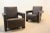 Set of Chocolate Brown Leather Utrecht Lounge Chairs by Gerrit Rietveld for Cassina, 1980s For Sale - Image 13 of 13