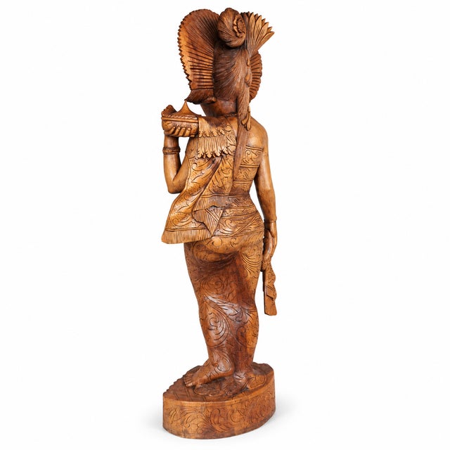Mas Bali, Female Figure, 1900, Wood For Sale - Image 4 of 11