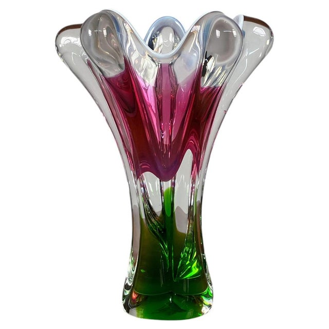 Art Glass Vase by Josef Hospodka for Chribska Glassworks, 1960s For Sale - Image 12 of 12