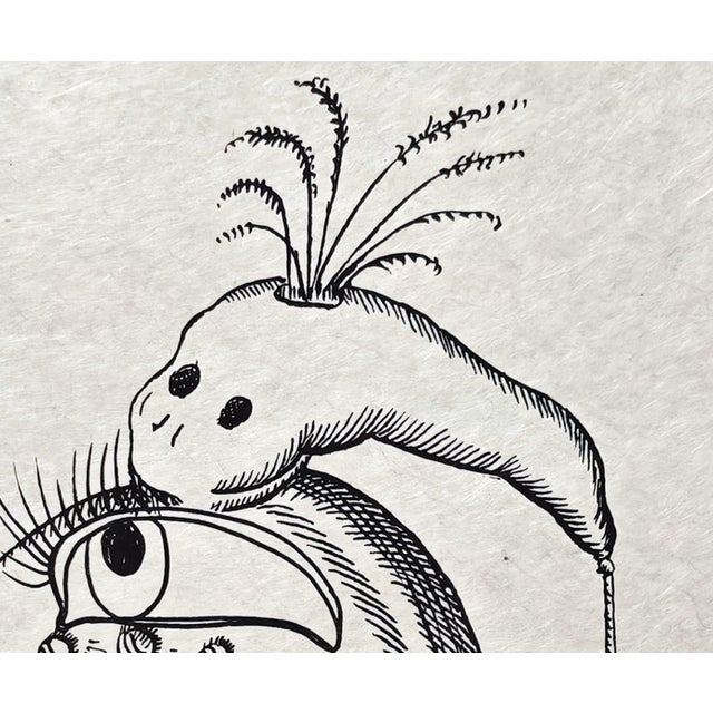 1970s Salvador Dali, Maître Editue de l'Île Sonnante from Les Songes Drôlatiques de Pantagruel, Original Large Lithograph, 1973 For Sale - Image 5 of 10