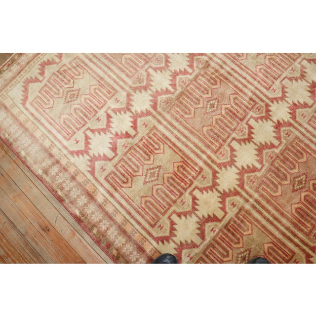 Asian Antique Vintage Zabihi Collection East Turkestan Samarkand Rug - 4'10" x 9'7" For Sale - Image 3 of 12