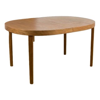 Swedish Oval Extendable Table in Teak from Tibro, 1950s For Sale