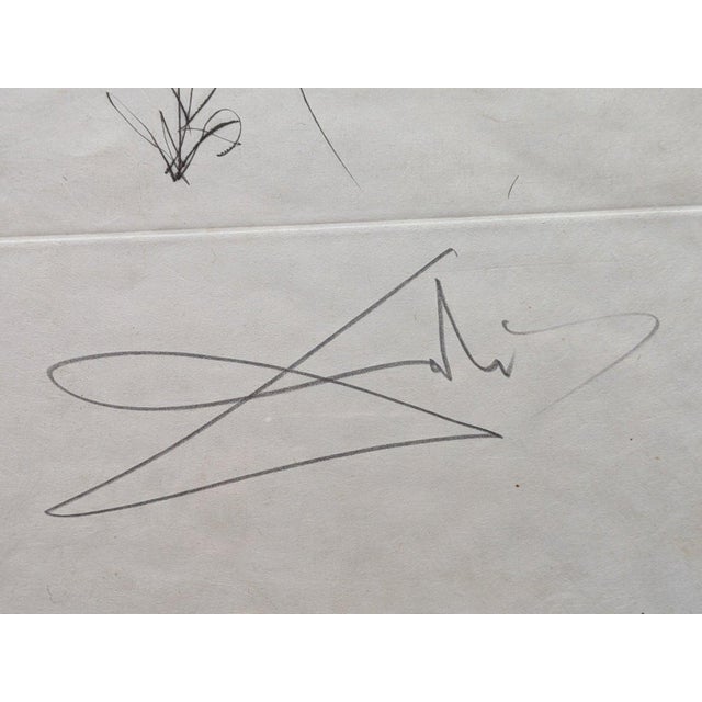 Salvador Dali, Tribute to Mercury (Field 73-15; M&L 678b), Hand-Signed Engraving with Pochoir in Colors, 1973 For Sale - Image 3 of 4