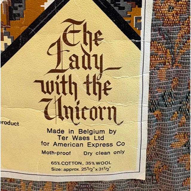Vintage Flemish Tapestry “The Lady With With the Unicorn” For Sale In Dallas - Image 6 of 6