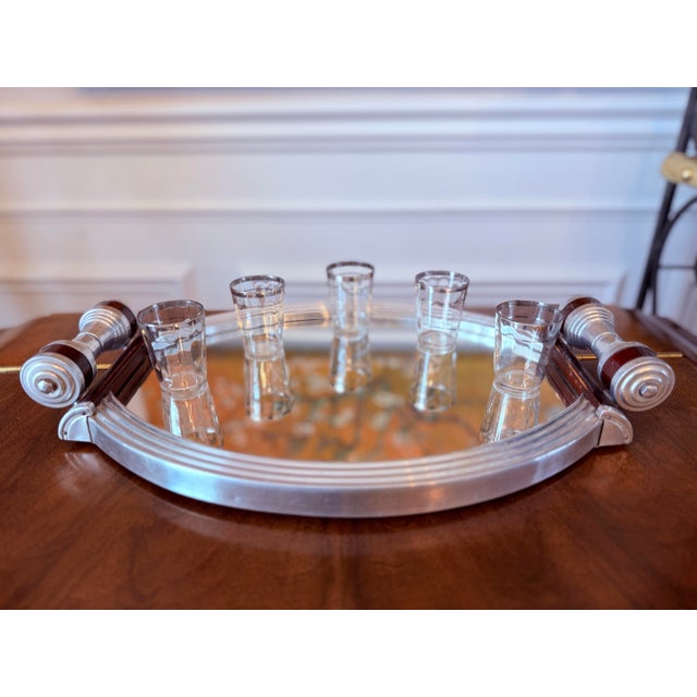 French Art Deco Burr Walnut Cocktail Cabinet / Dry Bar Server France 1930’s For Sale - Image 4 of 12