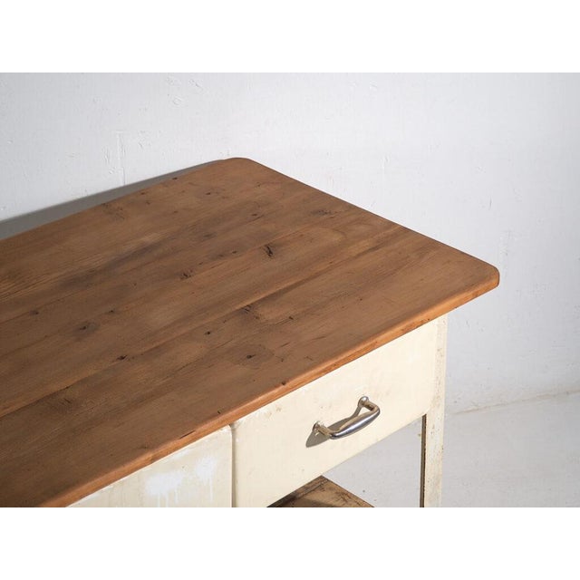 Industrial work table with drawers (c.1940)Dimensions: Length: 136 cm Depth: 79 cm Height: 85 cmStyle: RusticMaterials and...