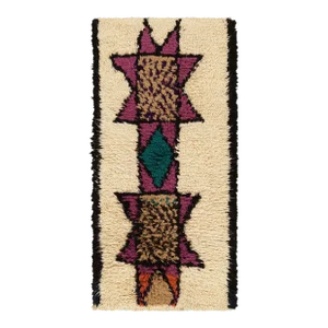 Vintage Moroccan Runner With Polychromatic Geometric Medallions From Rug & Kilim