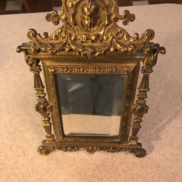 Antique Art Nouveau Victorian Brass Vanity Mirror Chairish
