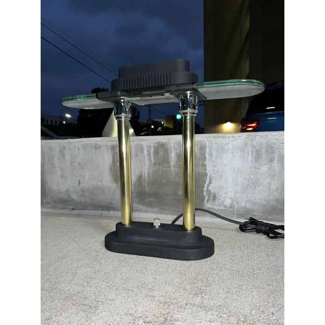 Metal 1980s Postmodern Memphis Style Halogen Desk Lamp Robert Sonneman for George Kovacs For Sale - Image 7 of 13