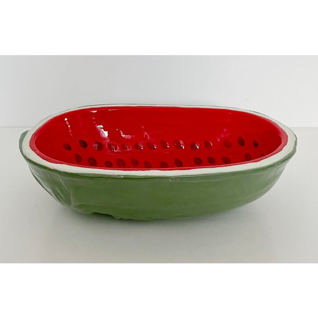 Vintage Elongated Watermelon Decorative Bowl For Sale In Minneapolis - Image 6 of 6