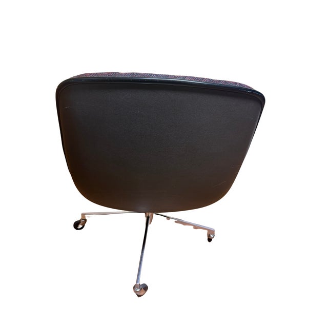 Textile Set of 4 Vintage Mid-Century Modern Steelcase “Pollock” Swivel Chairs For Sale - Image 7 of 12