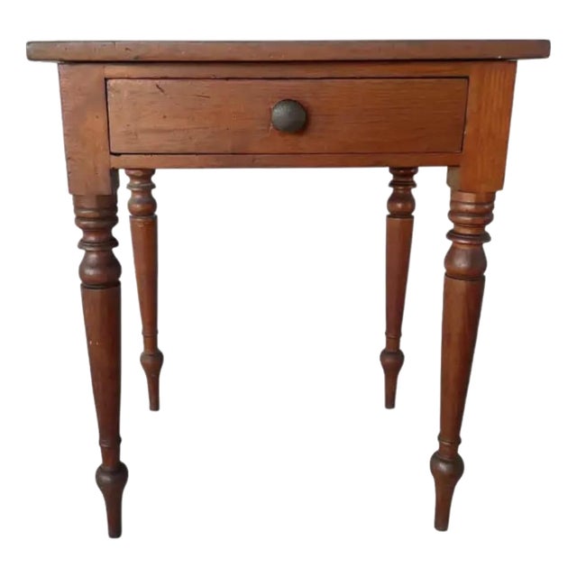 Sheraton Cherry Side Table, Antique American Design For Sale