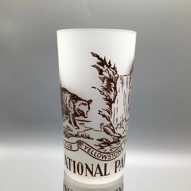 1960s Vintage Yellowstone National Park Tumblers - Set of 4 For Sale - Image 5 of 13