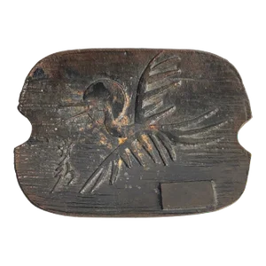 Vintage 1960s Crane Motif Trinket Catchall Dish Incense Tray Bronze Tone Chinoiserie