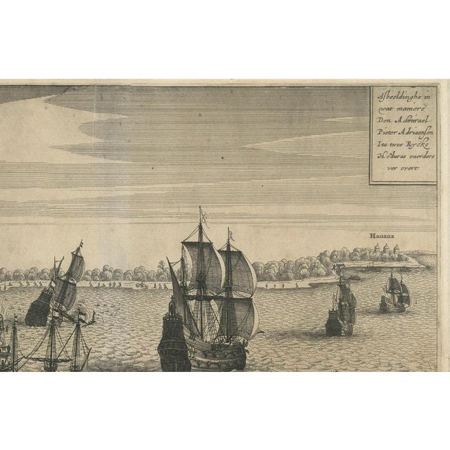 Capture of Spanish Ships by Dutch Fleet Near Cuba, 1628, Paper For Sale - Image 4 of 9