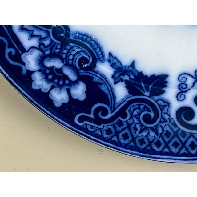 Antique Italian Transferware s.c. Richard Flow Blue Plates - Set of 5 For Sale - Image 15 of 16