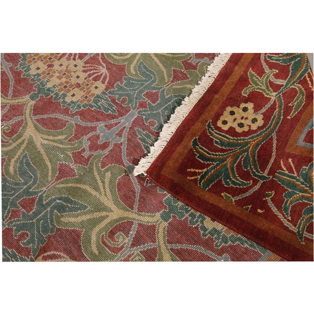 Vintage English William Morris Arts & Crafts Style Agra Rug For Sale In Los Angeles - Image 6 of 7