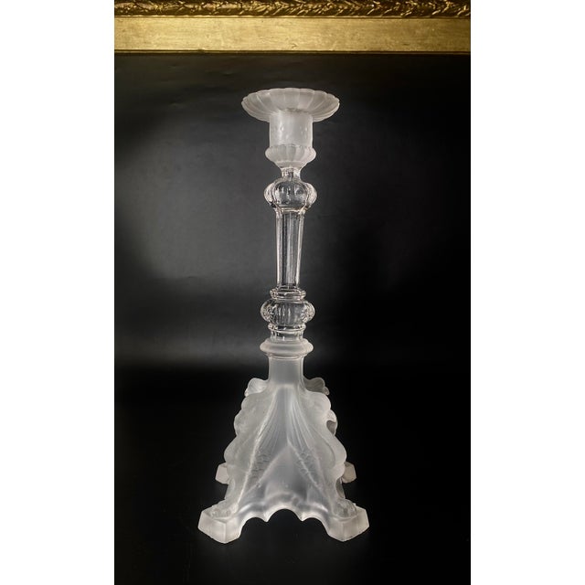 Crystal Griffon Candlestick from Val Saint Lambert, Belgium, 1920s, in Very Good conditions. Designed 1920 to 1949 I have...