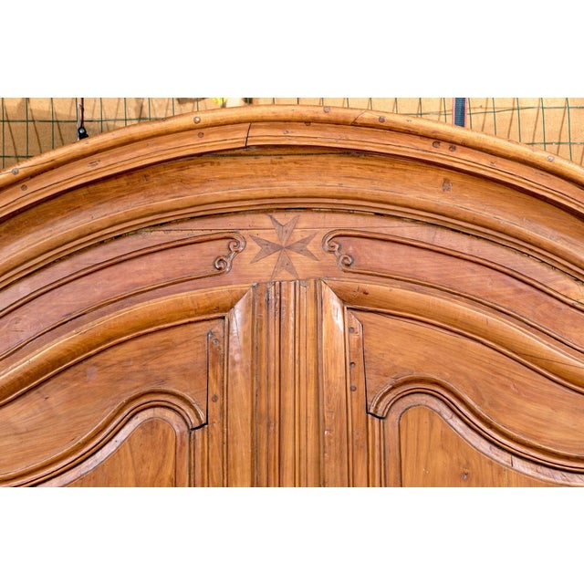 18th Century Louis XV Monumental Walnut Armoire For Sale - Image 9 of 12