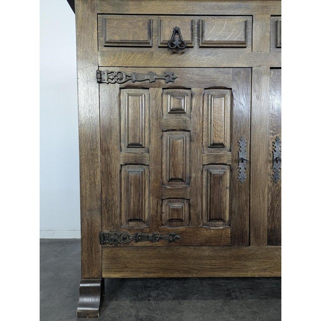 Spanish Sideboard in Oak For Sale - Image 5 of 9