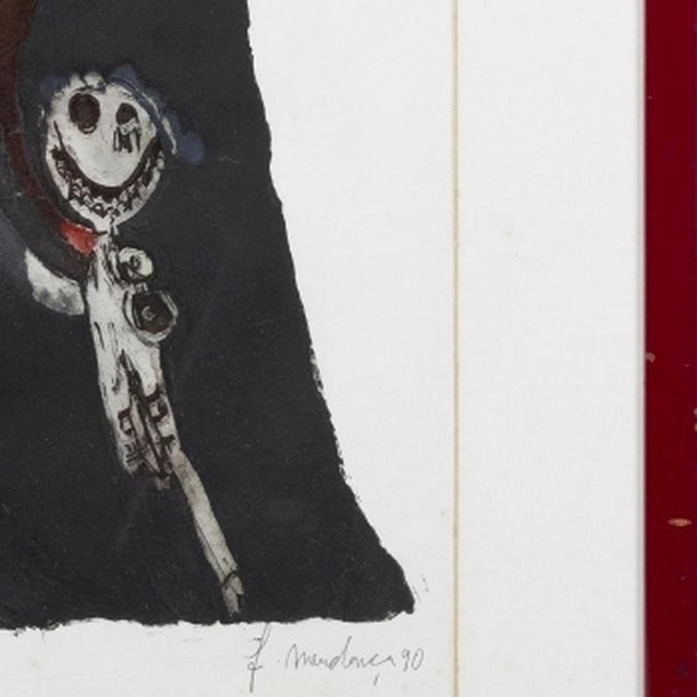 Fernanda Mendonça, Figurative Composition, 1990, Mixed Media For Sale - Image 5 of 6