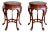 Mid-20th Century Chinese Rosewood Tables With Inset Cloisonné Tops- A Pair For Sale