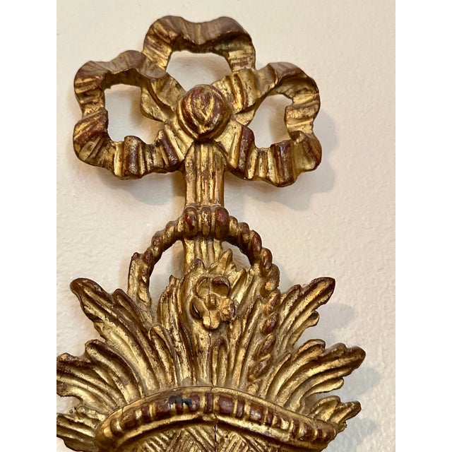 Neoclassical Mid-Century Italian Neoclassical Giltwood Wall Clock by Palladio. For Sale - Image 3 of 12