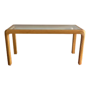 Vintage Pencil Reed Console Table Waterfall