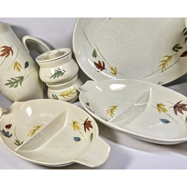 Mid-Century Modern Mid-Century Autumn Leaves Dinnerware Set For Sale - Image 3 of 11