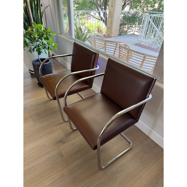 Vintage Knoll International Mies Van Der Rohe Dining Chairs — Set of 6 For Sale - Image 12 of 15