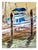 Vintage watercolor seascape of boats docked in the marina by Doris Ann Warner (American, 1925-2010). Signed "Warner" lower...