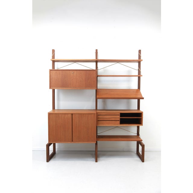 Two-Strip Freestanding Modular Royal System Shelving System in Teak by Poul Cadovius, 1960s, Set of 11 For Sale - Image 15 of 16