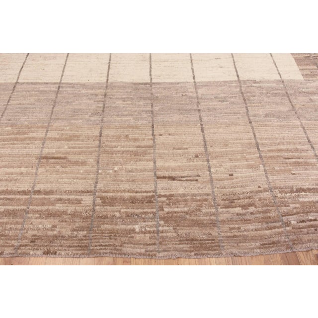 Abstract Nazmiyal Collection Modern Handmade Wool Pile Area Rug For Sale - Image 3 of 5