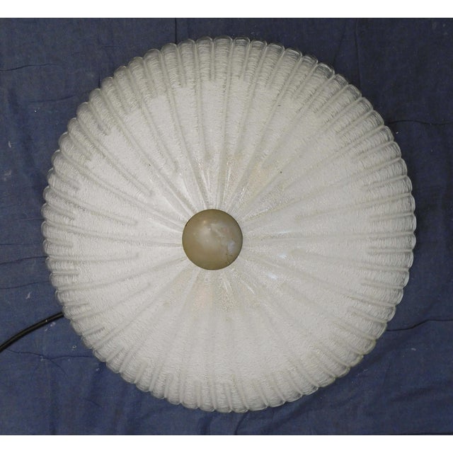 1960s Italian Clear Graniglia Murano Glass Flush Mount For Sale - Image 4 of 8
