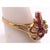 Modern 14 Karat Yellow Gold Ruby and Diamond Freeform Ring For Sale - Image 3 of 6