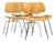 Charles & Ray Eames for Herman Miller DCM Mid Century White Ash Dining Chairs - Set of 4 For Sale