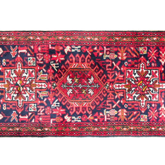 Mid-20th Century Persian Heriz Runner For Sale - Image 10 of 14