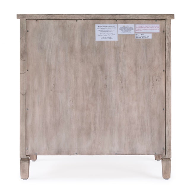 Wood Flagstaff 30 in. W Rectangular Wood 2 Door Cane Accent Storage Cabinet, Desert Sand For Sale - Image 7 of 9