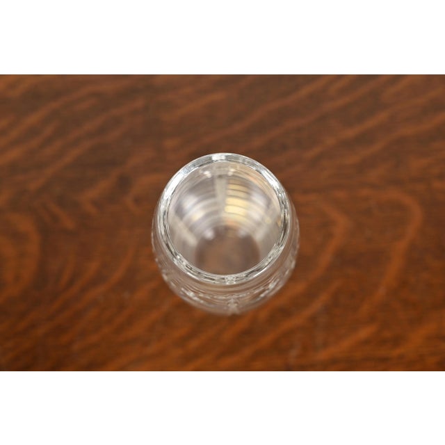 Glass Tiffany & Co. Cut Crystal Vase For Sale - Image 7 of 10