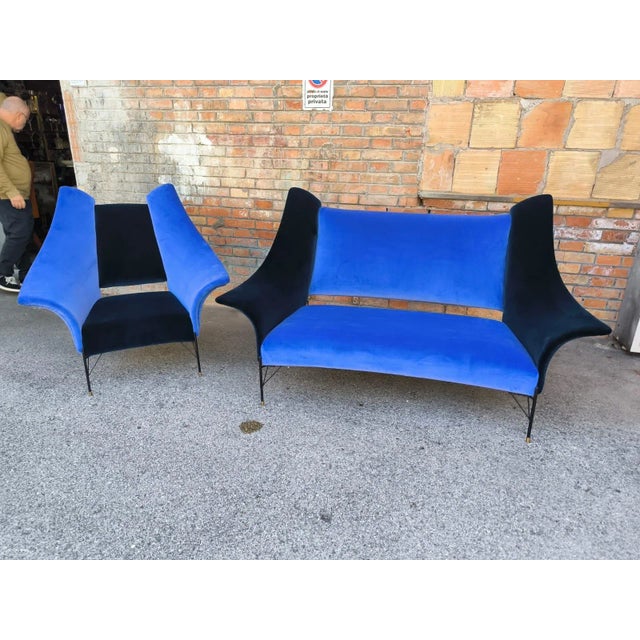 1970s Vintage Lounge Chair and Sofa, 1970s, Set of 2 For Sale - Image 5 of 16