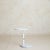 Postmodern Vintage French Postmodern White Metal + Marble Adjustable Side Table For Sale - Image 3 of 11