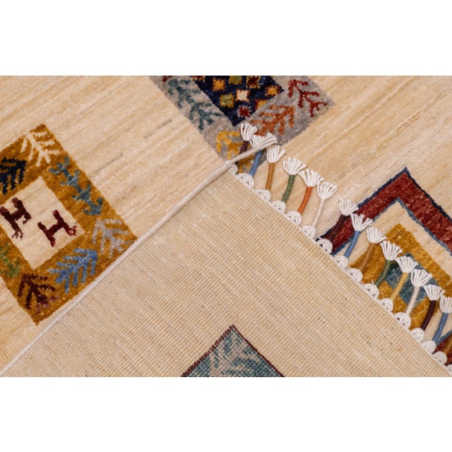 Textile Contemporary Gabbeh Rug 3'11'' X 6'2'' For Sale - Image 7 of 10