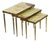 Nesting Tables in Onyx Marble and Copper, France, 1950s, Set of 3 For Sale
