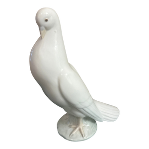 Vintage White Porcelain Pigeon Figurine